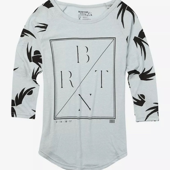 Burton Women's Morton 3/4 Raglan Sleeve Tee NWT - Picture 1 of 11
